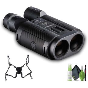 Fujifilm FUJINON Techno-STABI TS-L1640 16x40 Stabilized Binoculars with Electronic Stabiliz + ProStaff Suspender Harness Binocular Strap + Cleaning kit