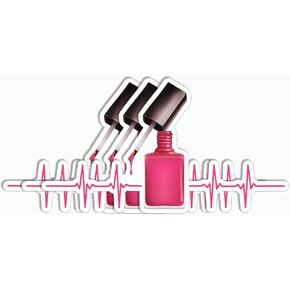 3Pcs Nail Polish Sticker - Nail Tech Sticker - Nail Art Sticker - Beauty Salon Sticker - Sticker for Water Bottle - Laptop - Tablet - Notebook