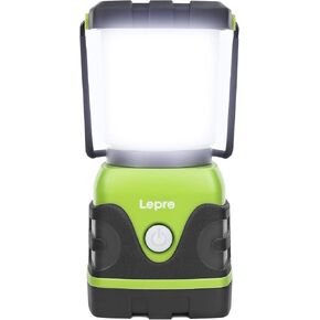 LE 1500LM Battery Powered LED Camping Lantern, Waterproof Tent Light with 4 Light Modes, Camping Essentials, Portable Lantern Flashlight for Camping, Emergency Light, Power Outages, Not Rechargeable