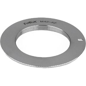 Fotodiox Pro Lens Mount Adapter - M42 Type 1 (42mm x1 Screw Mount) Lens to Sony Alpha A-Mount (and Minolta AF) Mount SLR Camera Body, Diox Chrome (M42-SnyA-Pro-V1)