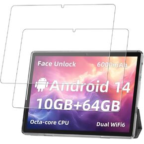 Screen Protector for TUOHAITIME C30 Tablet 10 inch Android 14,Tempered Glass Film Anti-Scratch High Touch Sensitivity,2 Pack.