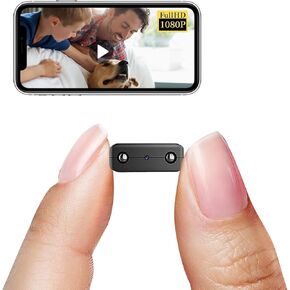 Smallest Wireless WiFi Camera,HD1080P Portable Camera with Video Recording Live Feed Baby Monitor Camera Pet Camera Upgrade Night Vision,Motion Detection,Cloud Storage Security w/iOS Android APP
