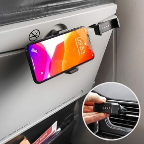 Adjustable Universal Cell Phone Holder for Plane Travel, Black