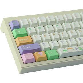 JOMKIZ Keycaps, 143-key Dyed Sublimation Cherry Profile Custom PBT Keycap Set for Cherry MX Switches ISO/ANSI Layout Mechanical Keyboards
