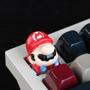 Keycaps,Resin Mechanical Keyboard Three-Dimensional Keycap,Mario Personalized Replacement Keycaps for Gaming Keyboards