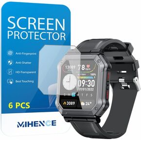 Screen Protector Compatible for Kimeag H31 Smartwatch, PET HD Protective Film for H31 1.91 Inches Military Smart Watch (6 PCS)