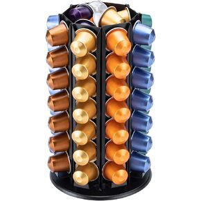 Rice rat Pod Holder for Nespresso Original for 56 Nespresso Original Pods With Central Additional Pods Storage(Carousel-80+ Pods)