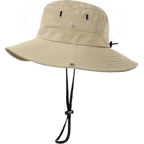 Surblue Boonie Sun Hat Wide Brim Fishing Hat with String for Hiking, Travel