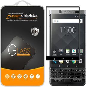 Supershieldz (2 Pack) Designed for Blackberry Keyone Tempered Glass Screen Protector, (Full Screen Coverage) Anti Scratch, Bubble Free (Black)