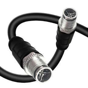 3.3Ft M12 8 Pin X Code Male to 8 Pin X Code Male Industrial Ethernet Cable High Flexible Shielded CAT6A Ethernet Cable for Industrial Camera Automation Application 1M