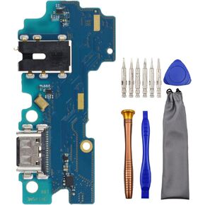 USB Charging Port Replacement Part Assembly Board for Samsung Galaxy A22 SM-A225F with Microphone Headphone Jack and Tool Kit