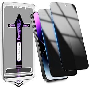 Anti-Peeping Tempered Glass Screen Protector For iPhone 13Pro Max/14 Plus,Auto Dust Elimination Installation, HD Clear, Bubble Free, Easy Installation