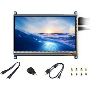 Waveshare 7 inch Capacitive Touch Screen IPS Display HDMI LCD Module 1024x600 Touchscreen for Raspberry Pi 4/3/2/1 Model B/B+/A+/BeagleBone Black/Banana Pi, Windows 10/8.1/8/7