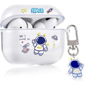 Astronaut Compatible with Airpods Pro 2nd Generation Case Cover - Cute for Airpods Pro Case Cover - Kawaii for Airpods Pro 2 Case with Keychain