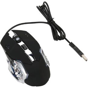 Wired RGB Gaming with 4 Adjustable DPI, 6 Buttons, Ergonomic, Muti Lights for Win PC Laptop (Black Audible Mouse)