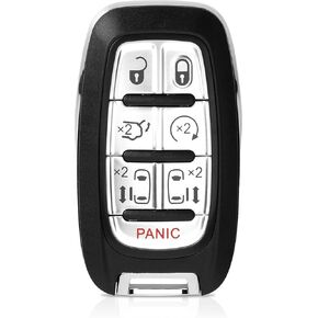 Key Fob Replacement Keyless Entry Compatible with Chrysler Pacifica 2017 2018 2019 2020 2021 Proximity Smart Remote Control FCC ID: M3N-97395900 / P/N: 68217832AC 68217832AB 7 Buttons 434 MHz