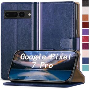 for Google Pixel 7 Pro Phone case[RFID Blocking Leather],[3 Credit Card Slot] Flip Folio Book Shockproof Protector,Holder Stand Cases,Women Men for Pixel 7Pro Wallet Cover,Blue