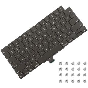 New US Keyboard with Flex Cable + Screw Kit EMC 3650 3651 Replacement for MacBook Pro 14" A2442, 16" A2485 2021 Keyboard US Layout