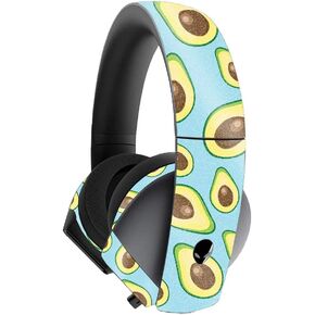 MightySkins Glossy Glitter Skin for Alienware 7.1 Gaming Headset - Blue Avocados | Protective, Durable High-Gloss Glitter Finish | Easy to Apply, Remove, and Change Styles | Made in The USA