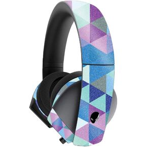 MightySkins Glossy Glitter Skin for Alienware 7.1 Gaming Headset - Purple Kaleidoscope | Protective, Durable High-Gloss Glitter Finish | Easy to Apply, Remove, and Change Styles | Made in The USA