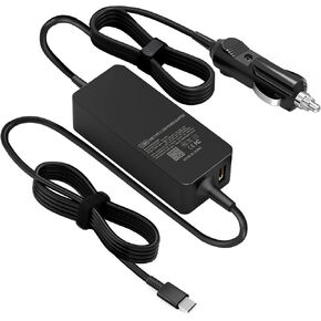 100W 90W 65W USB-C Car AC Adapter for Dell Chromebook 3100,Precision 5550 Latitude 5420 5510 7400 Laptop Car Power Supply