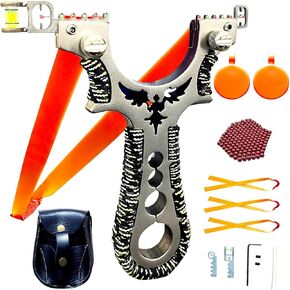Slingshot for Hunting Sling Shot Set for Adults，Sling Shot Gun with Aiming,Pocket Size Design - Ideal for Hunting, Shooting, Fishing, Squirrel,Hunting Slingshot for Catapult Game, Outdoor