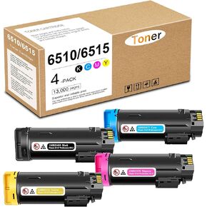 Workcentre 6515/ Phaser 6510 High Capacity Toner Cartridge 106R03480 106R03477 106R03478 106R03479 Replacement for Xerox Phaser 6510/ Workcentre 6515 Printer Ink.(1BK/1C/1Y/1M)