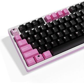 kfaPBT Pink Robin Set for Mechanical Keyboard, Pink Robin Bird Themed keycaps, 164 Keys Set Custom Keycap Set, Cherry Profile, Compatiable with 100%, 75%, 65%, 60% Keyboards