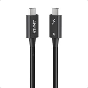 Anker USB C Cable, Thunderbolt 4 Certified USB C to USB C Cable, 8K/4K Display/40Gbps Charging Cord Compatible with USB4, Thunderbolt 4/3, for MacBook, iPhone 16, and More (100W) (2.3FT)