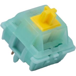 GATERON Goldenrod Yellow Pro Keyboard Switches, Linear 55gf RGB LED Pre-lubed Key Switches Compatible for MX Mechanical Keyboard(35PCS)