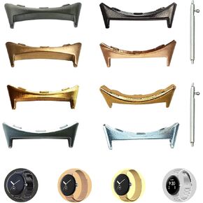 4 Pairs Google Pixel Watch 3 41MM Adapter, Stainless Steel Connection Watch Band Connection Adapters, Watch Band Connector Compatible