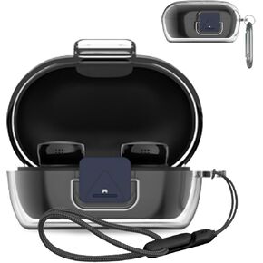 for Bose New QuietComfort Earbuds Case Cover,NOUKAJU Silicone Protective Case (with Carabiner + Lanyard) Drop-Proof,Scratch-Proof,Protective Cover for Bose New QuietComfort Earbuds 2024(Clear)