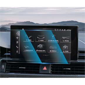 CDEFG for Audi S4/ S5/ SQ5 Screen Protector Radio Touchscreen Cover 2023 2024 2025 S4, S5, SQ5 Accessories 10.1" HD Tempered Glass