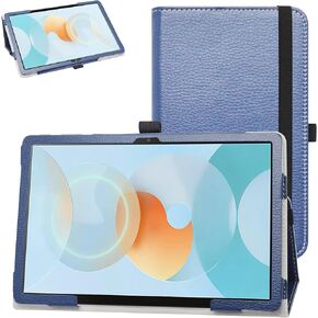 Bige for Blackview Tab 13 Case,PU Leather Folio 2-Folding Stand Cover for Blackview Tab 13 10.1" Android Tablets,Dark Blue