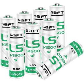 *<8 Pack>LS14500 3.6V 2600mAh AA Lithium Battery for LS 14500 Battery Applied for Special Testing Electronic Equipment etc.