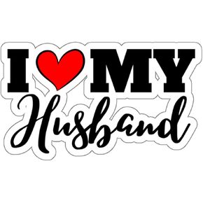 أنا أحب ملصق زوجي شارات الفينيل الصغيرة المقاومة للماء لزجاجة المياه ، والقدح ، وجواز السفر ، وسكر القصاصات ، والكمبيوتر المحمول ، والكمبيوتر المحمول ، والبلوب ، واللوح ، والكمبيوتر ، والهاتف ، والسيارة ، والهدية المضحكة