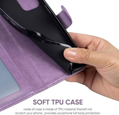 Case for Galaxy S23 Case, Samsung S23 SM-S911U Wallet Case with Tempered Glass Screen Protector, Flower Leather Flip Credit Card Holder Stand Phone Cover Cases for Samsung Galaxy S23 Purple in Kuwait