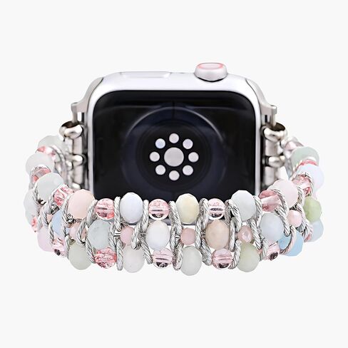 Cape Diablo Compatible With Apple Watch Band for Women - Handmade Braided Strap - 49mm 46mm 45mm 44mm 42mm 41mm 40mm 38mm Apple Faces in Kuwait