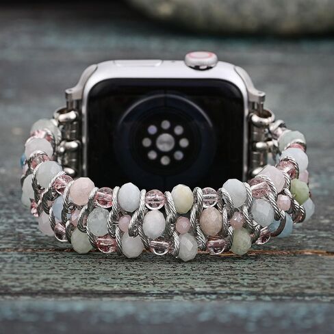 Cape Diablo Compatible With Apple Watch Band for Women - Handmade Braided Strap - 49mm 46mm 45mm 44mm 42mm 41mm 40mm 38mm Apple Faces in Kuwait