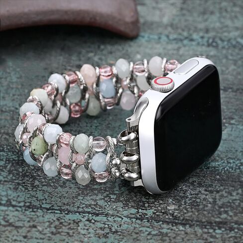 Cape Diablo Compatible With Apple Watch Band for Women - Handmade Braided Strap - 49mm 46mm 45mm 44mm 42mm 41mm 40mm 38mm Apple Faces in Kuwait