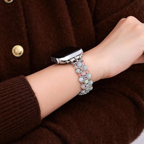 Cape Diablo Compatible With Apple Watch Band for Women - Handmade Braided Strap - 49mm 46mm 45mm 44mm 42mm 41mm 40mm 38mm Apple Faces in Kuwait