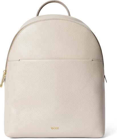 ECCO Medium Round Back Pack, Taupe Pebbled Leather in Saudi Arabia