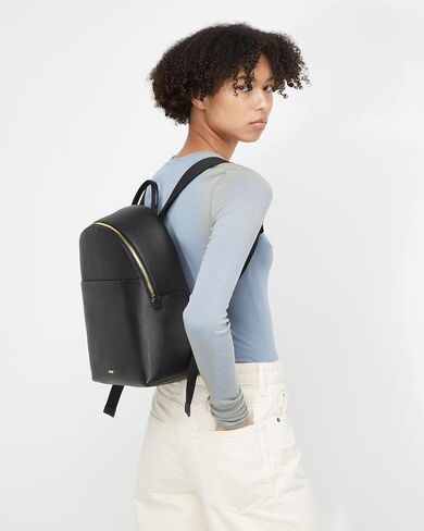 ECCO Medium Round Back Pack, Taupe Pebbled Leather in Saudi Arabia