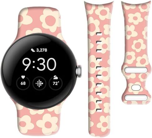 متوافق مع Pixel Watch 2/1 Band للنساء ، حزام بديل للرياضة المضاد للماء من السيليكون لمجلة Pixel 2 2023/ بكسل مشاهدة 2022 الملحقات in Saudi Arabia