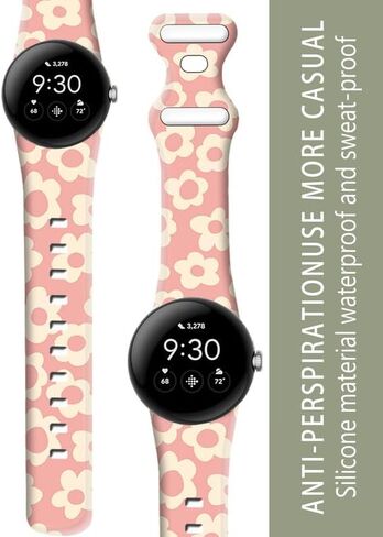 متوافق مع Pixel Watch 2/1 Band للنساء ، حزام بديل للرياضة المضاد للماء من السيليكون لمجلة Pixel 2 2023/ بكسل مشاهدة 2022 الملحقات in Saudi Arabia