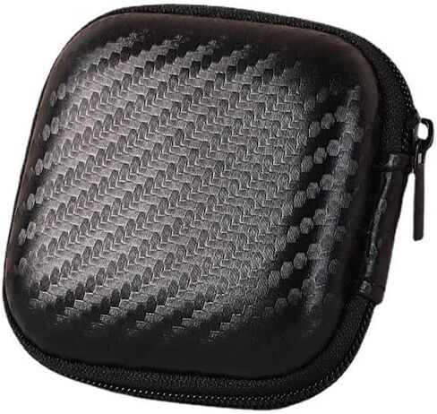 3 حزم الكربون لون أذن القشرة الصلبة - منظم السفر والمدارس القوي لسماعات الأذن وسماعات الرأس والملحقات الصغيرة - المدمجة وخفيفة الوزن وتصميم وقائي in Kuwait