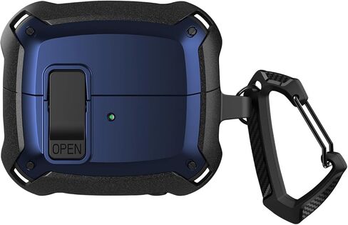 Saharacase Raider Series الحالة الثقيلة ل Samsung Galaxy Buds3 و Buds3 Pro سماعات-حماية الصحراء ، الزوايا المقاومة للتأثير ، تصميم مريح أنيقة ، مقطع Carabiner (Midnight Blue) in Kuwait