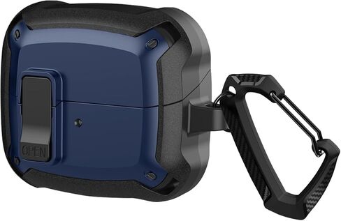 Saharacase Raider Series الحالة الثقيلة ل Samsung Galaxy Buds3 و Buds3 Pro سماعات-حماية الصحراء ، الزوايا المقاومة للتأثير ، تصميم مريح أنيقة ، مقطع Carabiner (Midnight Blue) in Kuwait