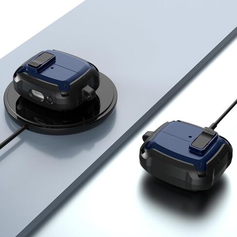 Saharacase Raider Series الحالة الثقيلة ل Samsung Galaxy Buds3 و Buds3 Pro سماعات-حماية الصحراء ، الزوايا المقاومة للتأثير ، تصميم مريح أنيقة ، مقطع Carabiner (Midnight Blue) in Kuwait