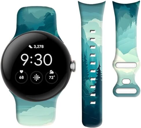 Compatible with Pixel Watch 2/1 Band for Women Men,Soft Silicone Waterproof Sport Replacement Strap for Pixel Watch 2 2023/ Pixel Watch 2022 Accessories in Saudi Arabia